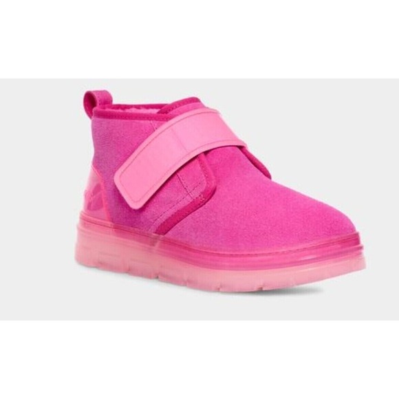 UGG Neumel Suede Chukka Boots Clear Soles Hot Pink Barbie Core Womens Size 11 - Picture 14 of 15